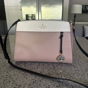 Kate Spade Beige and White Crossbody Bag
